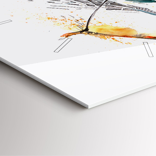 Szögletes fali üvegóra Egy harcos a vadászatban