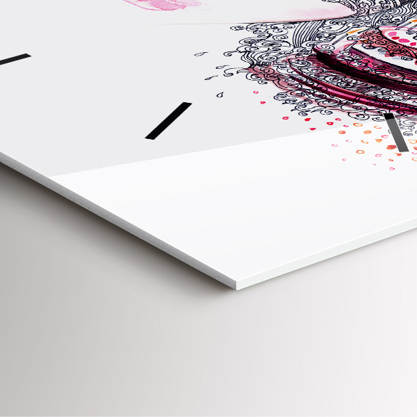 Szögletes fali üvegóra Édes nő tortával