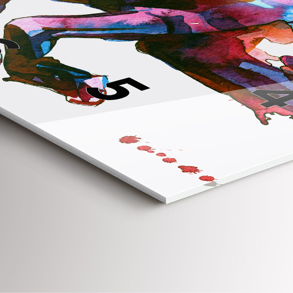 Szögletes fali üvegóra Egy ló szökésben