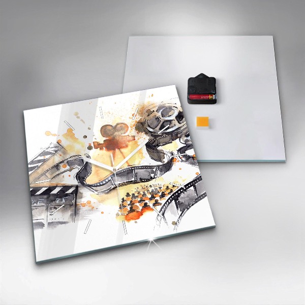 Szögletes fali üvegóra Operatőr kamera