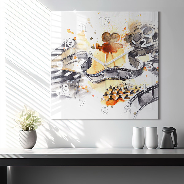 Szögletes fali üvegóra Operatőr kamera