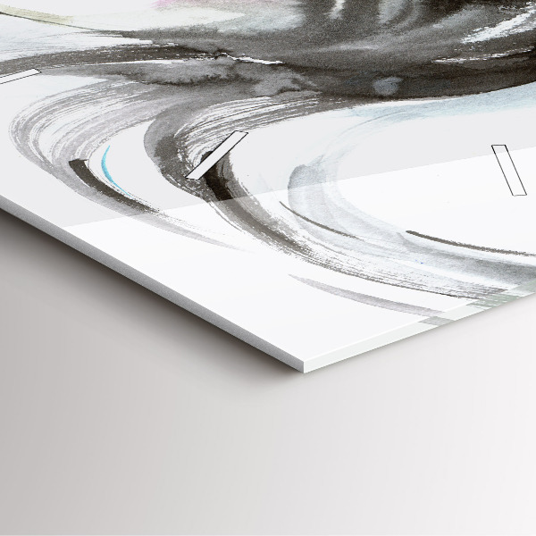 Szögletes fali üvegóra Absztrakt ló és a nő