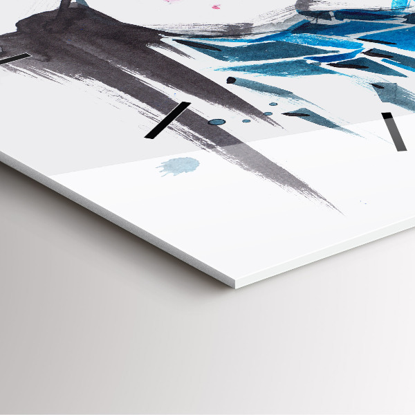 Szögletes fali üvegóra Absztrakt női arc