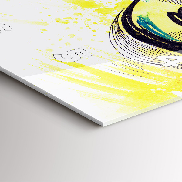 Szögletes fali üvegóra Szemüveggel