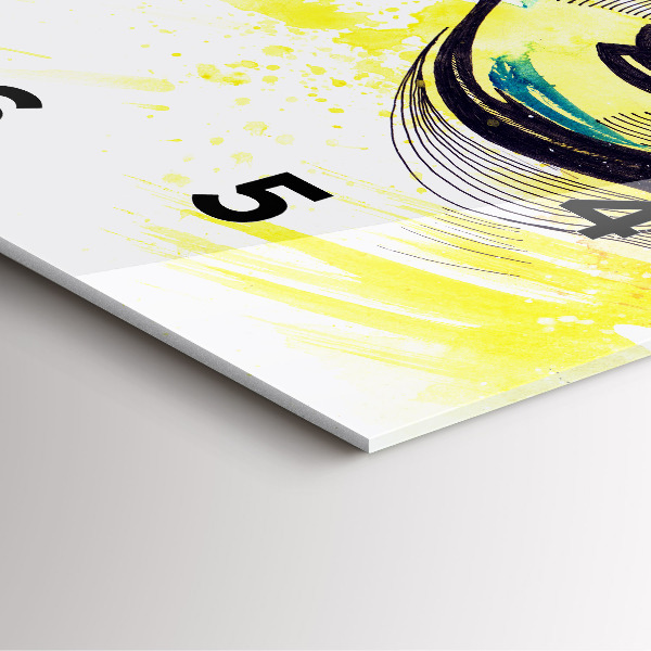 Szögletes fali üvegóra Szemüveggel