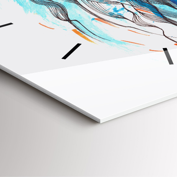 Szögletes fali üvegóra Egy kézibeszélő illusztrációja