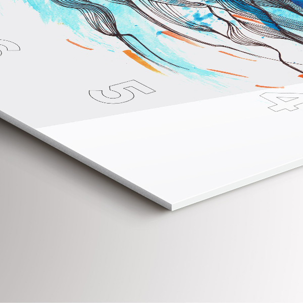 Szögletes fali üvegóra Egy kézibeszélő illusztrációja