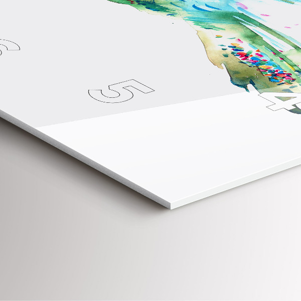 Szögletes fali üvegóra A madár és a tavasz absztrakciója