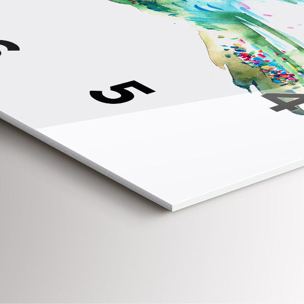 Szögletes fali üvegóra A madár és a tavasz absztrakciója