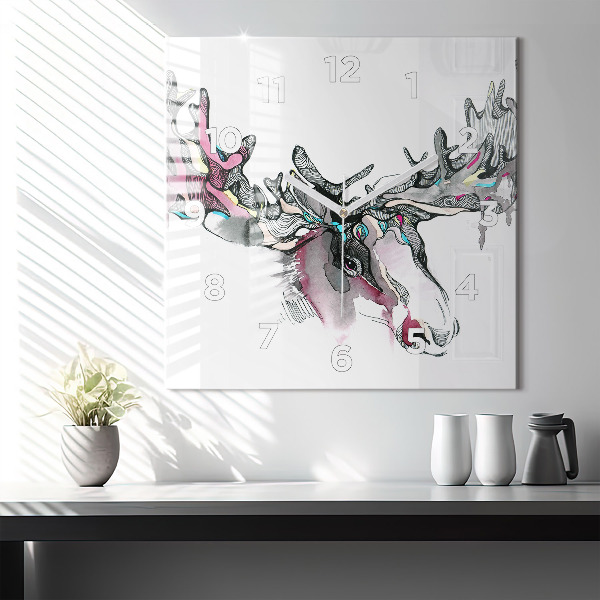 Szögletes fali üvegóra Moose elvont