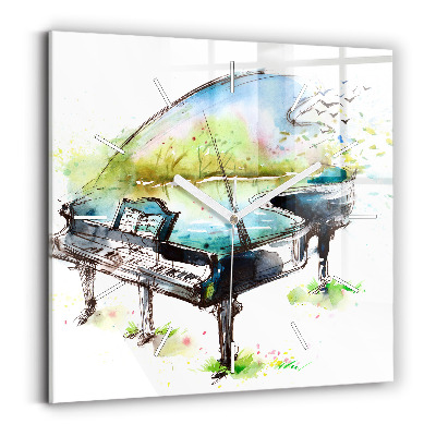 Szögletes fali üvegóra Illusztráció 4 évszak