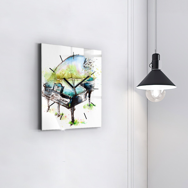 Szögletes fali üvegóra Illusztráció 4 évszak