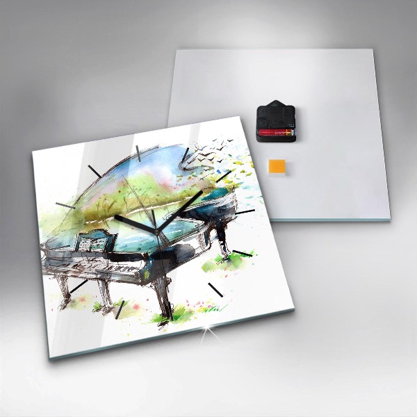 Szögletes fali üvegóra Illusztráció 4 évszak