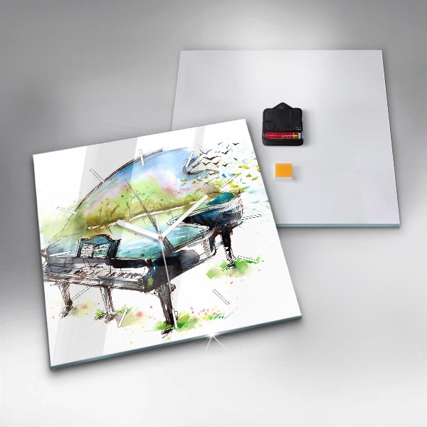 Szögletes fali üvegóra Illusztráció 4 évszak