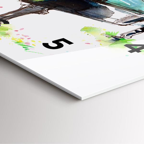 Szögletes fali üvegóra Illusztráció 4 évszak