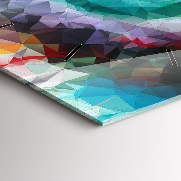 Szögletes fali üvegóra Színes emberi szem