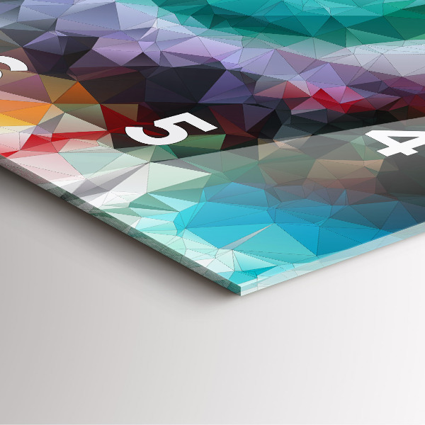 Szögletes fali üvegóra Színes emberi szem