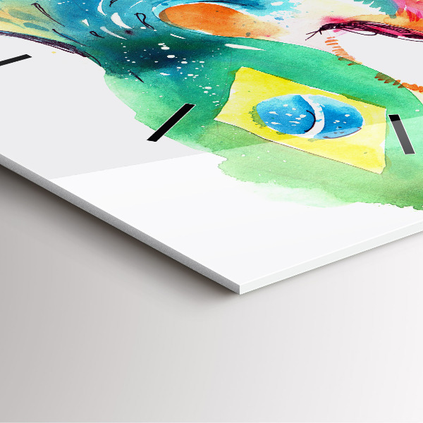 Szögletes fali üvegóra Kultúra - brazil zászló