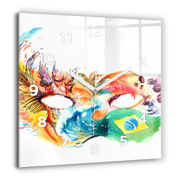 Szögletes fali üvegóra Kultúra - brazil zászló