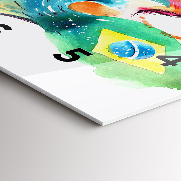 Szögletes fali üvegóra Kultúra - brazil zászló