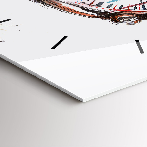 Szögletes fali üvegóra Svájci óra