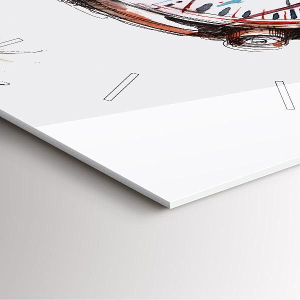 Szögletes fali üvegóra Svájci óra