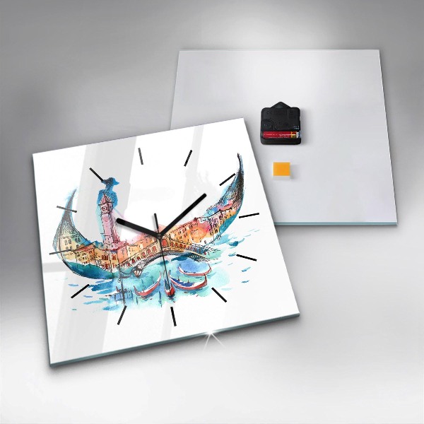 Szögletes fali üvegóra Olaszország - Velencei Libegő