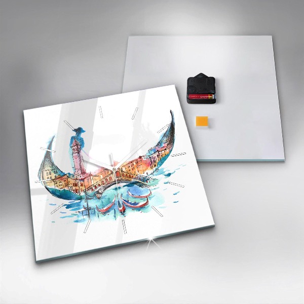 Szögletes fali üvegóra Olaszország - Velencei Libegő