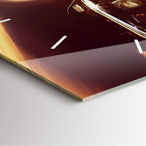 Szögletes fali üvegóra Klasszikus régi autó