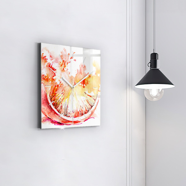 Szögletes fali üvegóra Narancssárgára festve