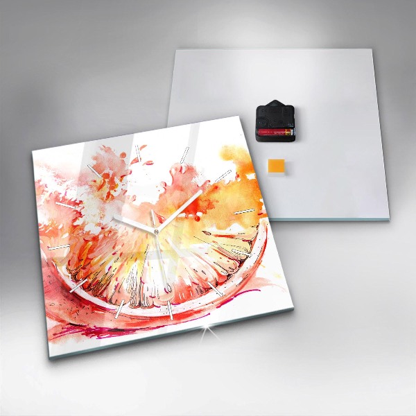 Szögletes fali üvegóra Narancssárgára festve