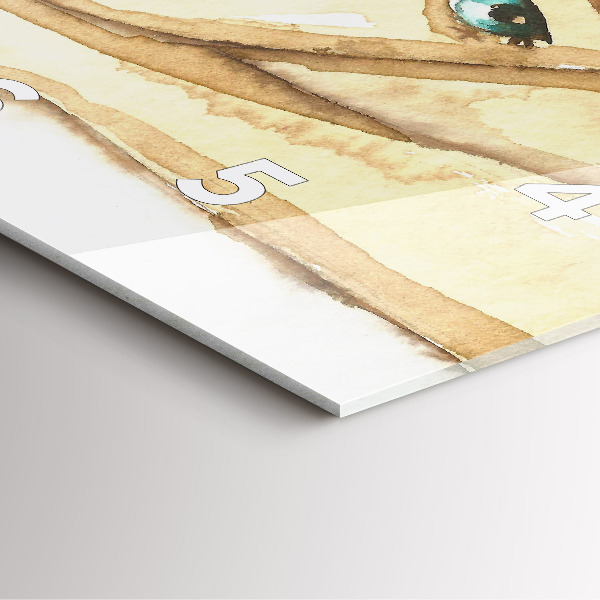 Szögletes fali üvegóra Egy nő portréja