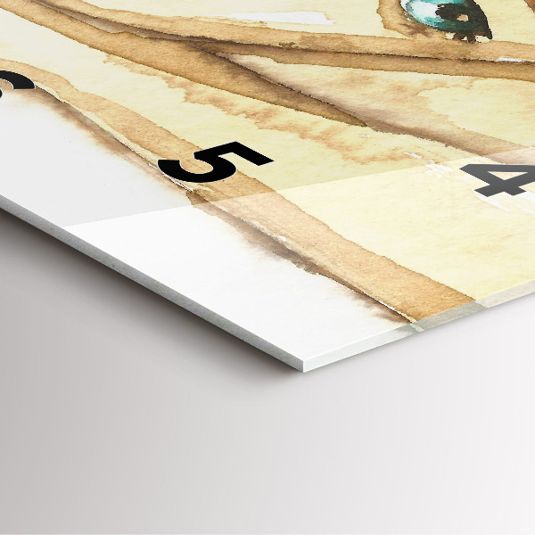 Szögletes fali üvegóra Egy nő portréja