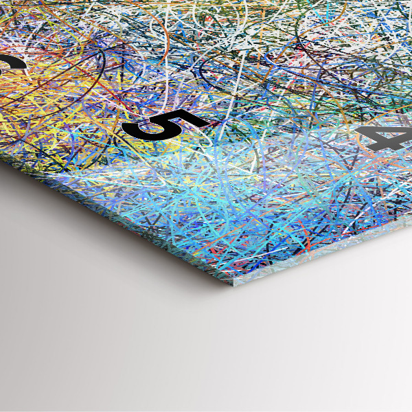 Szögletes fali üvegóra Absztrakció – érzelmek