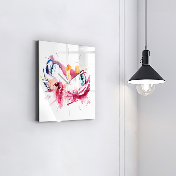 Szögletes fali üvegóra Romantikus pár