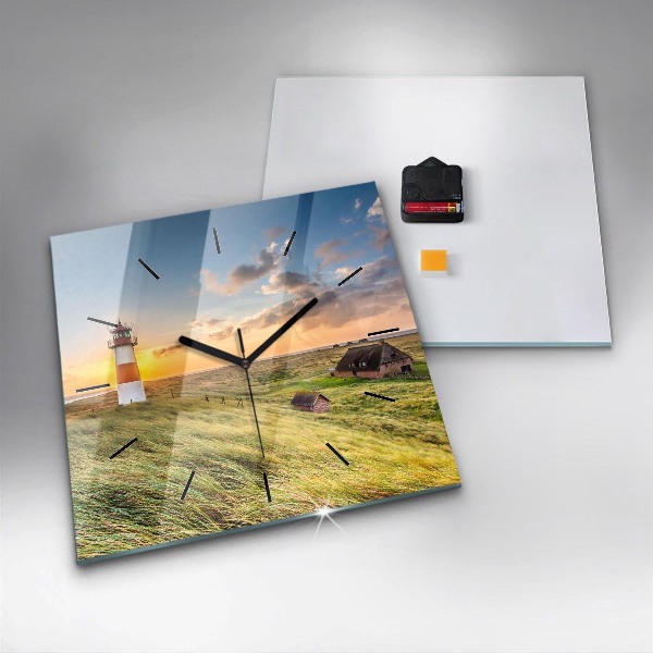 Szögletes fali üvegóra Világítótorony