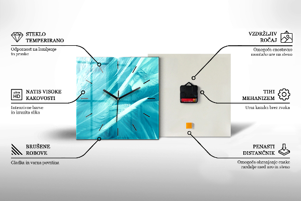 Szögletes fali üvegóra Kézen fogva