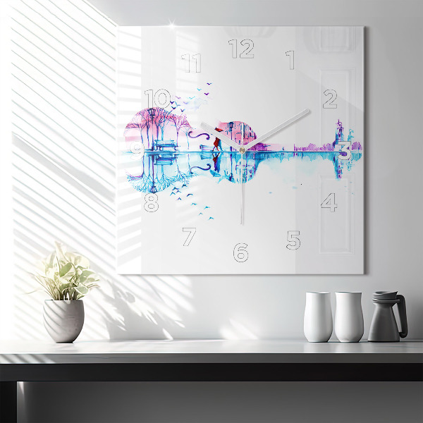 Szögletes fali üvegóra Cselló Park-tó