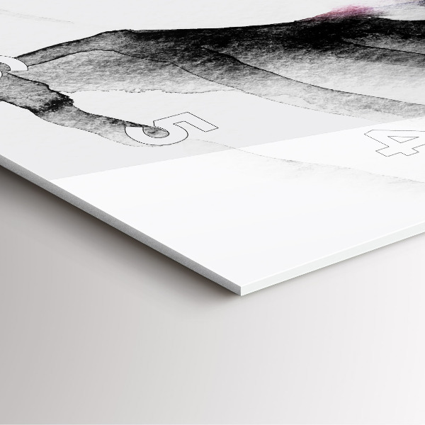 Szögletes fali üvegóra Egy nő portréja