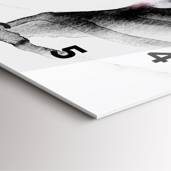 Szögletes fali üvegóra Egy nő portréja