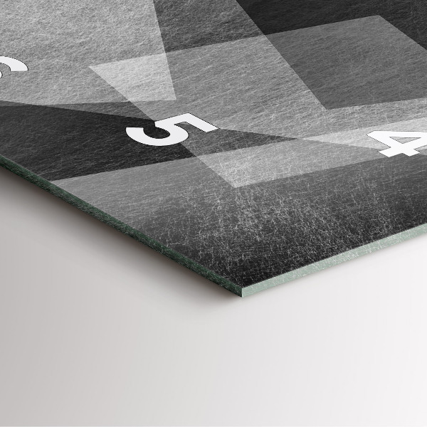 Szögletes fali üvegóra Geometriai absztrakció