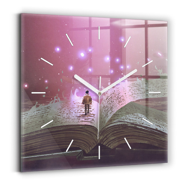 Szögletes fali üvegóra Absztrakciós könyv