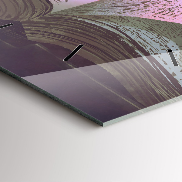 Szögletes fali üvegóra Absztrakciós könyv