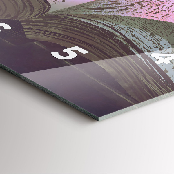 Szögletes fali üvegóra Absztrakciós könyv