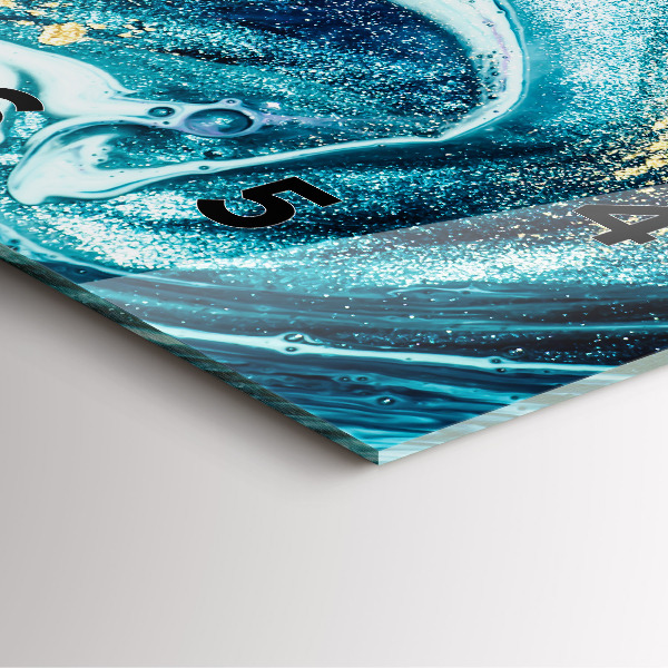 Szögletes fali üvegóra Absztrakt márvány