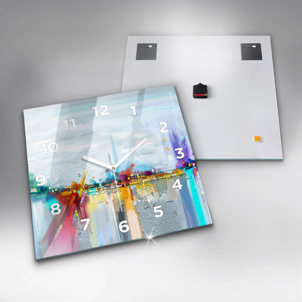 Szögletes fali üvegóra Absztrakt híd