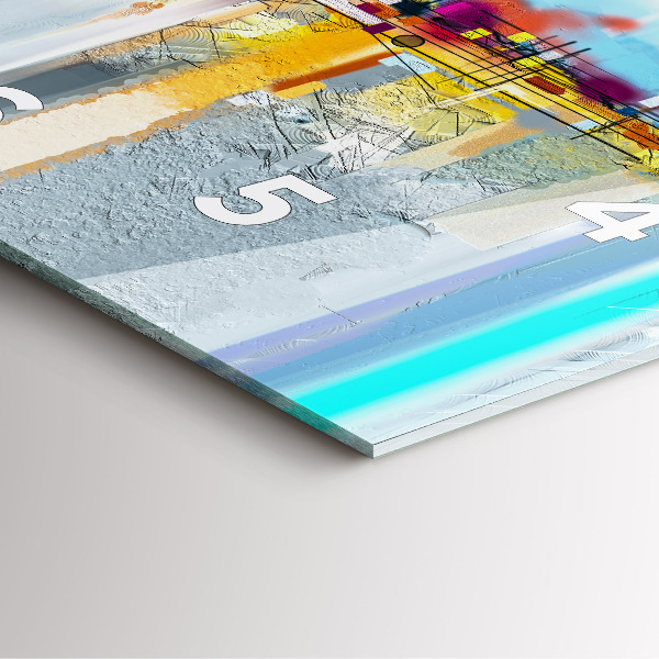 Szögletes fali üvegóra Absztrakt híd