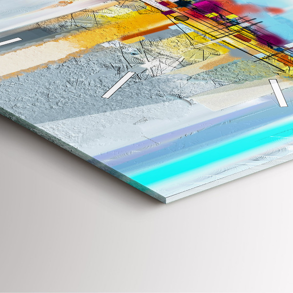 Szögletes fali üvegóra Absztrakt híd