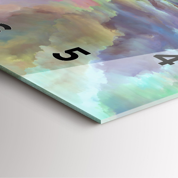 Szögletes fali üvegóra Absztrakt táj