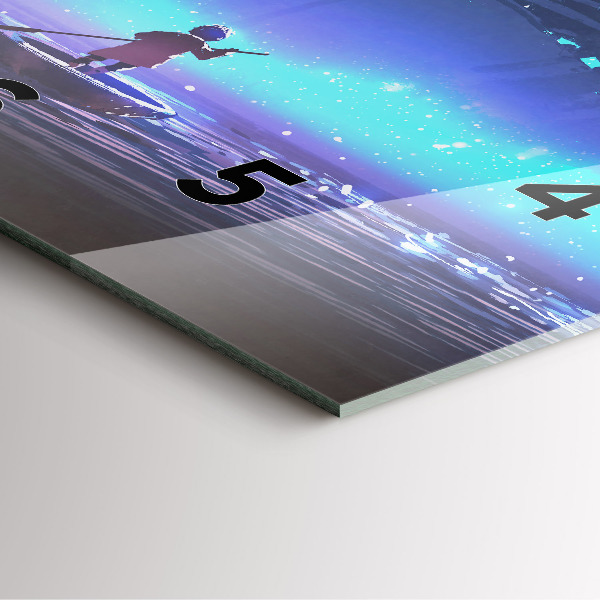 Szögletes fali üvegóra Fantasy vitorlás hajó